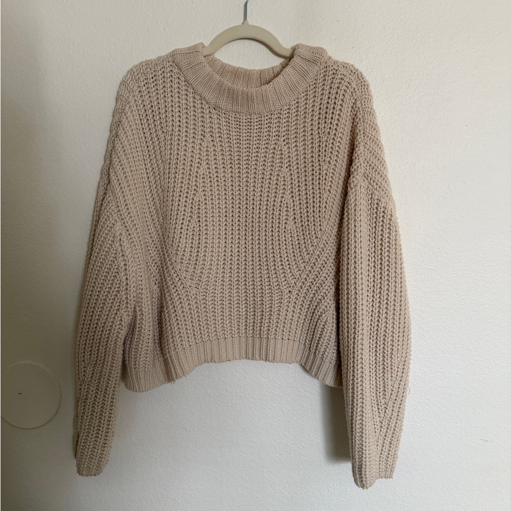 Kendall & Kylie Cream Knit Sweater
